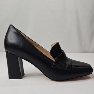 HDEUOLM Black Leather Women' Loafters Size 8.5